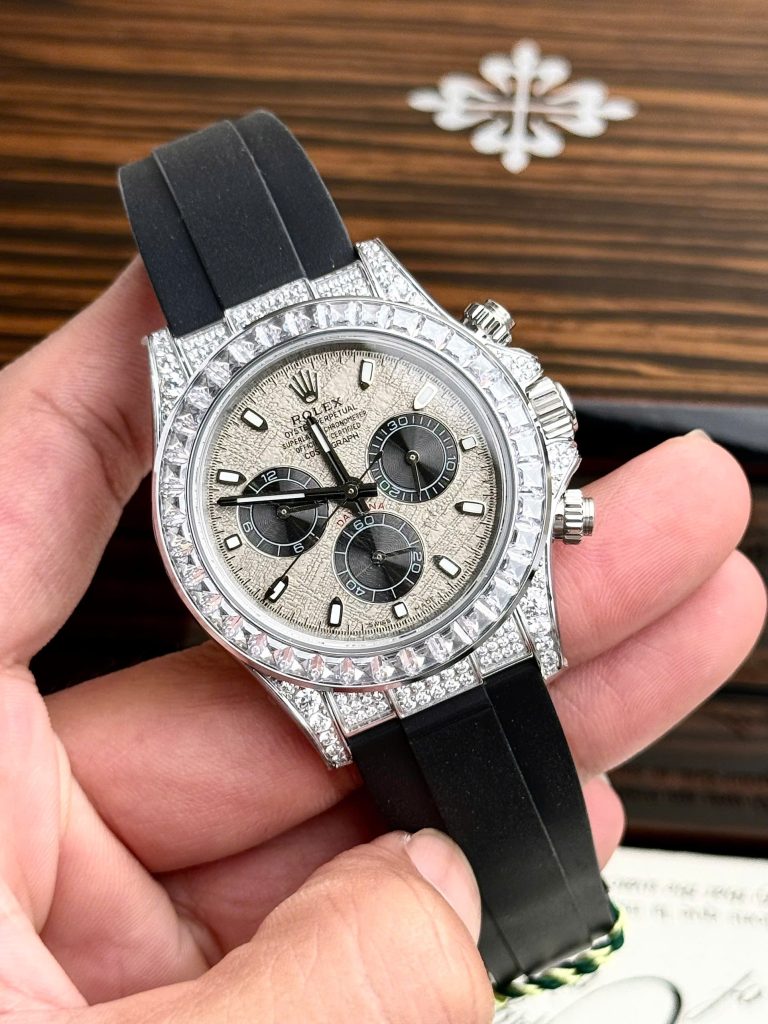 Đồng Hồ Rolex Daytona Nam Đính Đá Replica Cao Cấp Xưởng JVS 40mm (2)