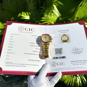Đồng Hồ Rolex Daytona Rainbow Phủ Vàng Vàng 18K Đính Đá Quý Nhân Tạo 40mm (8)
