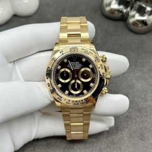 Đồng Hồ Rolex Daytona Vàng Thật 18K Cọc Số Kim Cương Tự Nhiên 40mm (1)