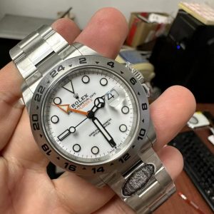 Đồng Hồ Rolex Explorer II 216570 Mặt Số Trắng Xưởng Clean 42mm