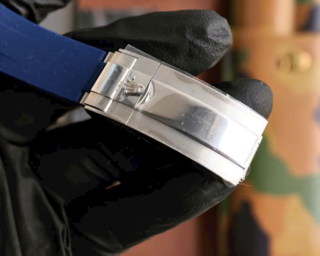 Đồng Hồ Rolex Fake Cao Cấp Đính Đá Viền Xanh DateJust 41mm (2)