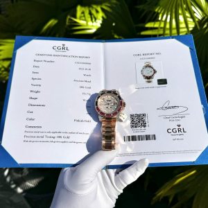 Đồng Hồ Rolex GMT Master Phủ Vàng Hồng Đính Đá Nhân Tạo 40mm (3)