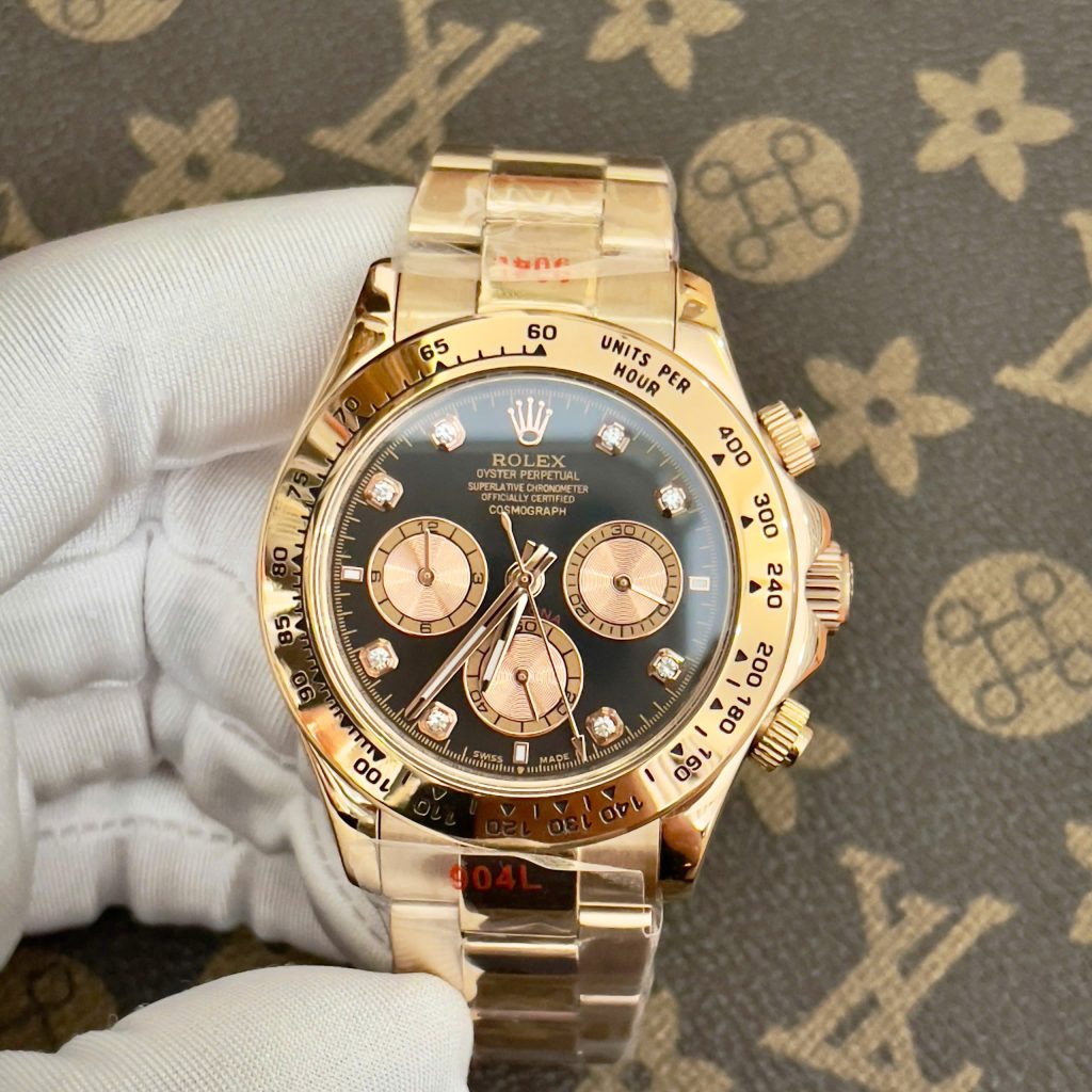 Dong Ho Rolex Nam Gia Re Fake Cao Cap Mau Vang Hong 40mm 4