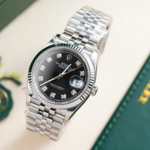 Đồng Hồ Rolex Nam Rep 1:1 Mặt Số Đen Đính Đá Xưởng Clean 126234 36mm (1)