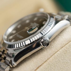 Đồng Hồ Rolex Nam Rep 1:1 Mặt Số Đen Đính Đá Xưởng Clean 126234 36mm (1)