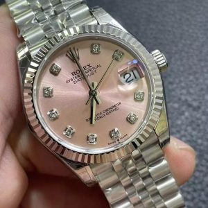 Đồng Hồ Rolex Nữ Dây Kim Loại DateJust Mặt Số Hong GS Factory 31mm (7)