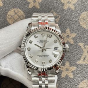 Đồng Hồ Rolex Nữ Dây Kim Loại Fake Máy Nhật Automatic 31mm (1)