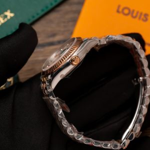 Đồng Hồ Rolex Nữ Rep 11 Mặt Xà Cừ Cọc Số Đá Dây Jubilee 31mm (1)