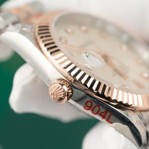 Đồng Hồ Rolex Phủ Vàng Thật DateJust Cọc Số Dạ Quang Xưởng GM 41mm (11)