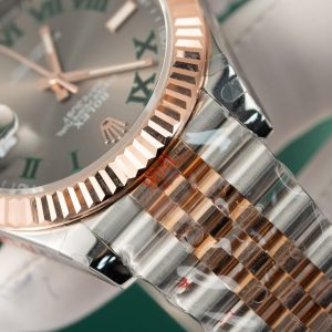 Đồng Hồ Rolex Phủ Vàng Thật Mặt Số Wimbledon Datejust Xưởng GM 41mm (1)