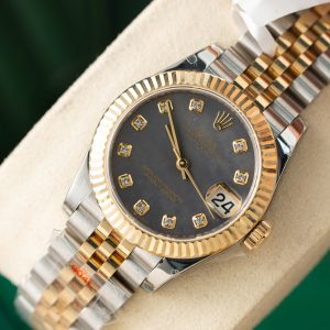 Đồng Hồ Rolex Phủ Vàng Thật Mặt Xà Cừ Tím Chế Tác Hong Kong 31mm (1)