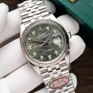 Đồng Hồ Rolex Rep 11 Mặt Số Cây Lá Đính Đá Xưởng Clean 126234 36mm (5)