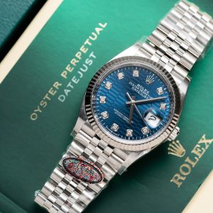 Đồng Hồ Rolex Replica 11 Mặt Xanh Dương Cọc Số Đá Xưởng Clean 126234 36mm (2)