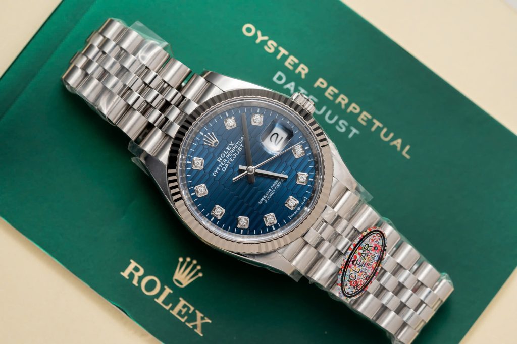 Đồng Hồ Rolex Replica 11 Mặt Xanh Dương Cọc Số Đá Xưởng Clean 126234 36mm (2)