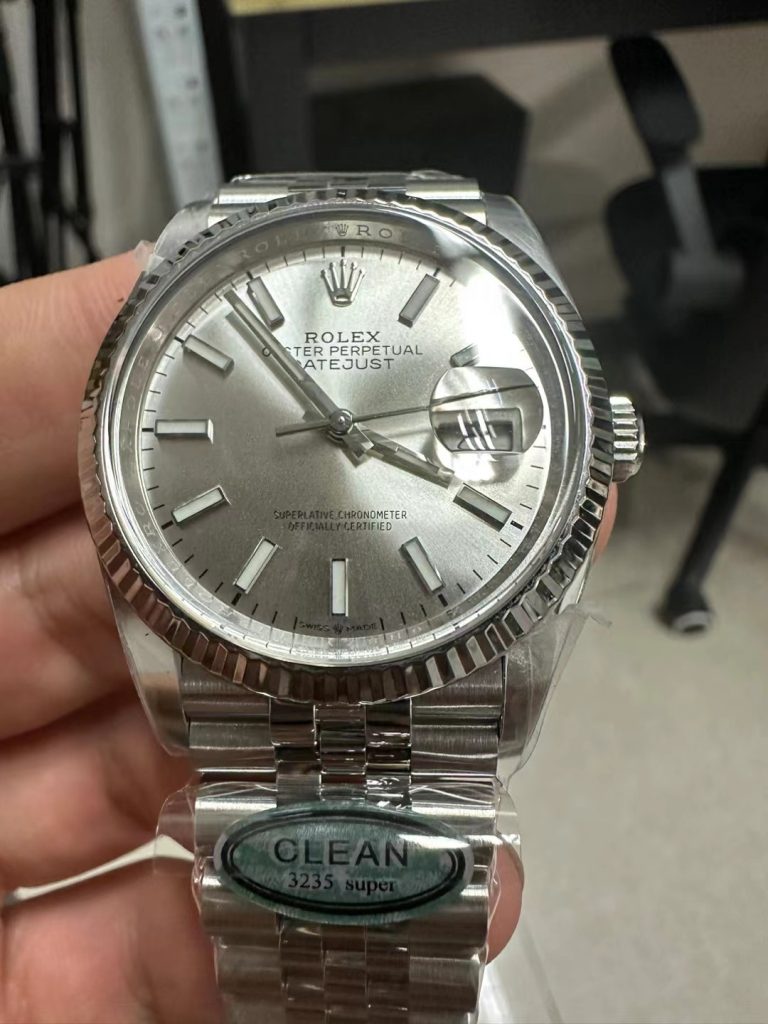 Rolex DateJust 126234 Sliver Dial Best Replica Clean Factory 36mm (3)