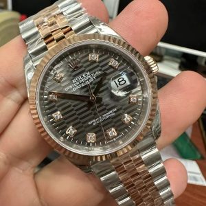 Rolex Replica Watches DateJust 126231 Gray Fluted Dial VS Factory 36mm (3)