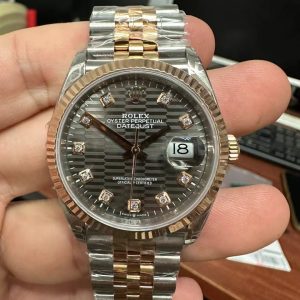 Rolex Replica Watches DateJust 126231 Gray Fluted Dial VS Factory 36mm (3)