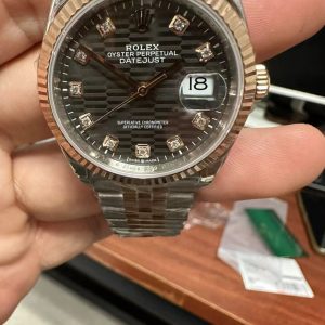 Rolex Replica Watches DateJust 126231 Gray Fluted Dial VS Factory 36mm (3)