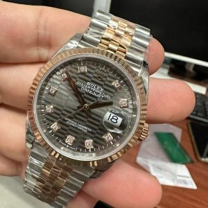 Rolex Replica Watches DateJust 126231 Gray Fluted Dial VS Factory 36mm (3)