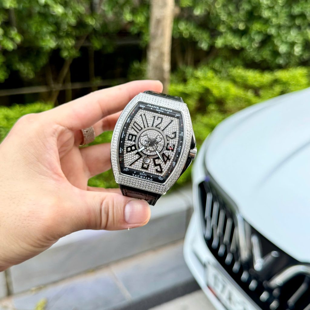Đồng Hồ Franck Muller Đính Full Đá Vanguard V45 Xưởng ABF Replica 45mm (1)