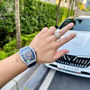 Đồng Hồ Franck Muller V45 Cá Koi Replica Cao Cấp Đính Đá Xưởng ABF 45mm (1)