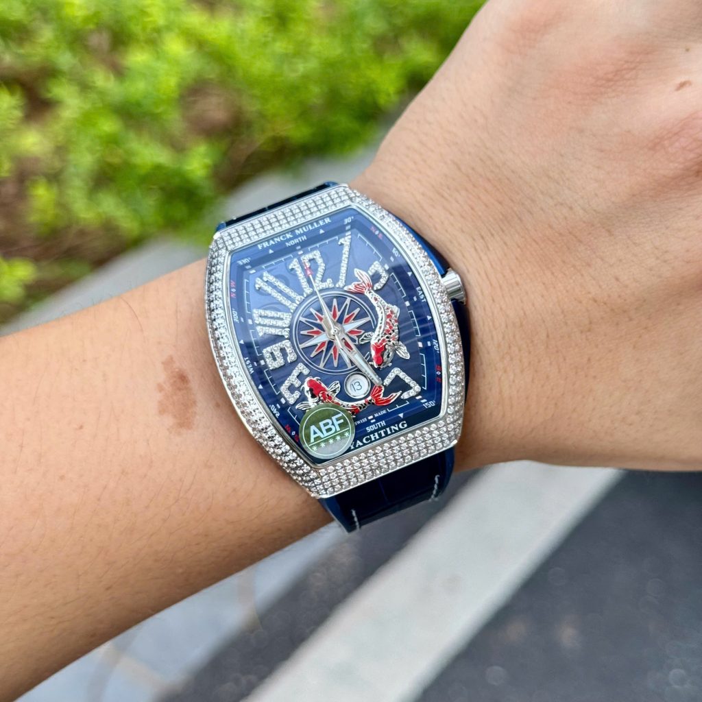 Đồng Hồ Franck Muller V45 Cá Koi Replica Cao Cấp Đính Đá Xưởng ABF 45mm (1)