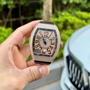 Đồng Hồ Franck Muller V45 Đính Full Kim Cương Nhân Tạo Rep 11 Xưởng ABF 45mm (1)