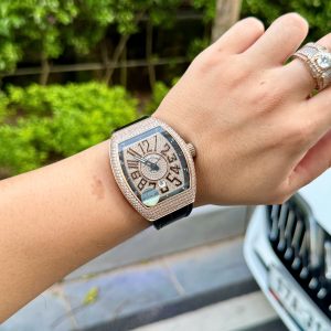 Đồng Hồ Franck Muller V45 Đính Full Kim Cương Nhân Tạo Rep 11 Xưởng ABF 45mm (1)