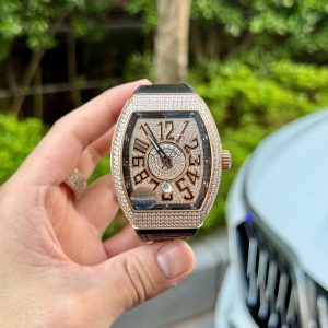 Đồng Hồ Franck Muller V45 Đính Full Kim Cương Nhân Tạo Rep 11 Xưởng ABF 45mm (1)