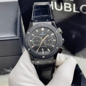 Đồng Hồ Hublot Chronograph Màu Đen Máy Cơ Nhật Fake Cao Cấp 42mm (4)