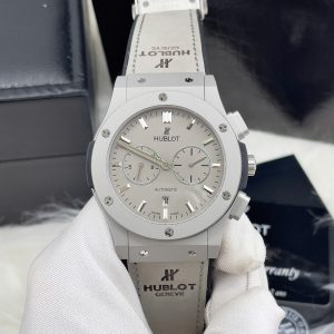 Đồng Hồ Hublot Chronograph Màu Xám Máy Cơ Automatic Fake Nhật 42mm (6)