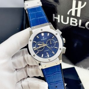 Đồng Hồ Hublot Chronograph Màu Xanh Dương Máy Cơ Automatic Fake Nhật 42mm (2)