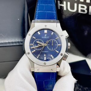 Đồng Hồ Hublot Chronograph Màu Xanh Dương Máy Cơ Automatic Fake Nhật 42mm (2)