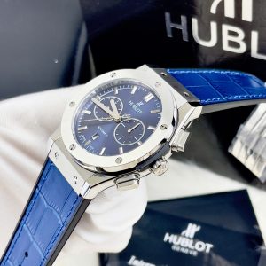 Đồng Hồ Hublot Chronograph Màu Xanh Dương Máy Cơ Automatic Fake Nhật 42mm (2)