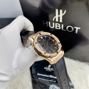 Đồng Hồ Hublot Chronograph Máy Cơ Nhật Đính Đá Màu Đen Nam 42mm (2)