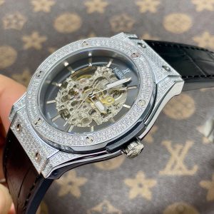 Đồng Hồ Hublot Cơ Lộ Máy Automatic Nhật Đính Full Đá 42mm (1)