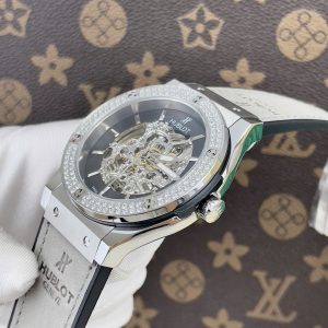 Đồng Hồ Hublot Cơ Lộ Máy Nhật Nam Đính Đá Dây Cao Su 42mm (6)