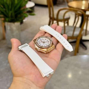 Đồng Hồ Hublot Đính Đá Big Bang One Click King Gold Replica 39mm (2)