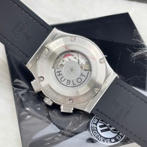 Đồng Hồ Hublot Fake Cao Cấp Máy Cơ Nhật Màu Xám Đính Đá 42mm (5)
