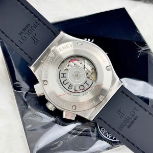 Đồng Hồ Hublot Fake Cao Cấp Máy Cơ Nhật Màu Xanh Đính Đá 42mm (4)