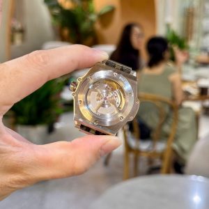 Đồng Hồ Hublot Màu Trắng Đính Đá Big Bang One Click Replica 11 39mm (8)