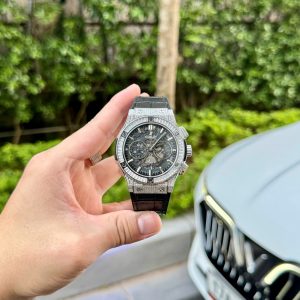 Đồng Hồ Hublot Nam Đính Full Đá Classic Fusion Chronograph Replica 44mm (6)