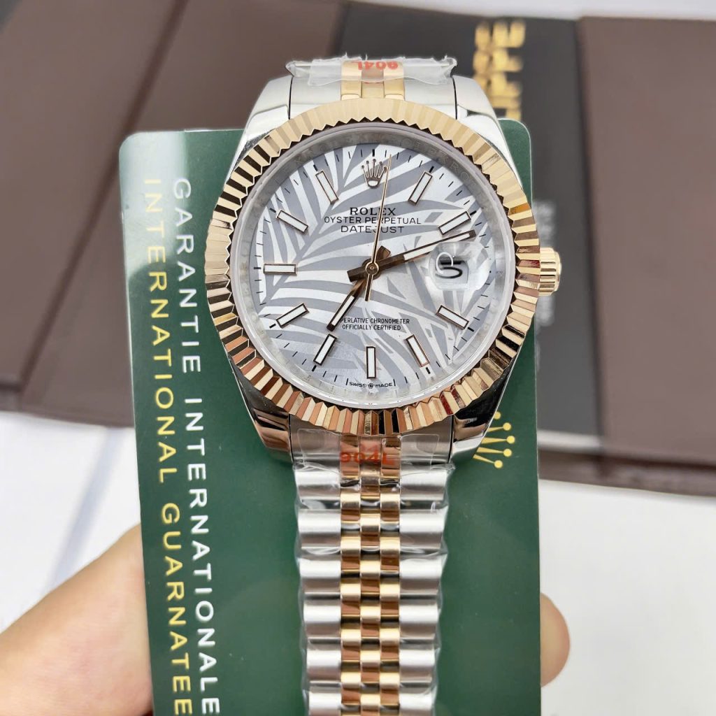 Đồng Hồ Nam Rolex Fake Máy Nhật Automatic Mặt Lá Cây DateJust 31mm (1)