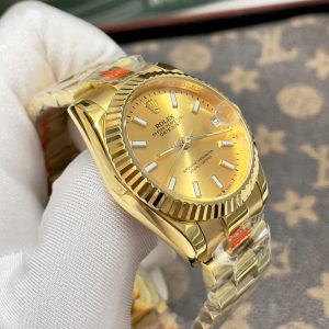 Đồng Hồ Nữ Rolex Fake Máy Nhật Automatic DateJust Màu Vàng 31mm (7)