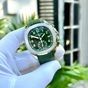 Đồng Hồ Patek Philippe Aquanaut 5968G Màu Xanh Quân Đội Replica Cao Cấp (1)
