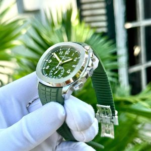 Đồng Hồ Patek Philippe Aquanaut 5968G Màu Xanh Quân Đội Replica Cao Cấp (1)