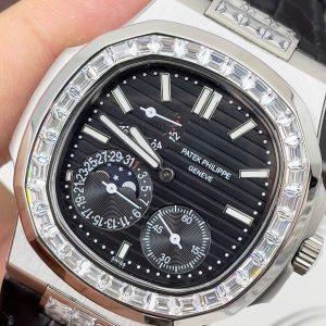 Đồng Hồ Patek Philippe Nautilus 5724 Màu Đen Fake Máy Nhật 40mm (1)