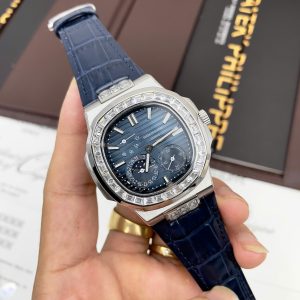 Đồng Hồ Patek Philippe Nautilus 5724 Màu Xanh Fake Máy Nhật 40mm (8)