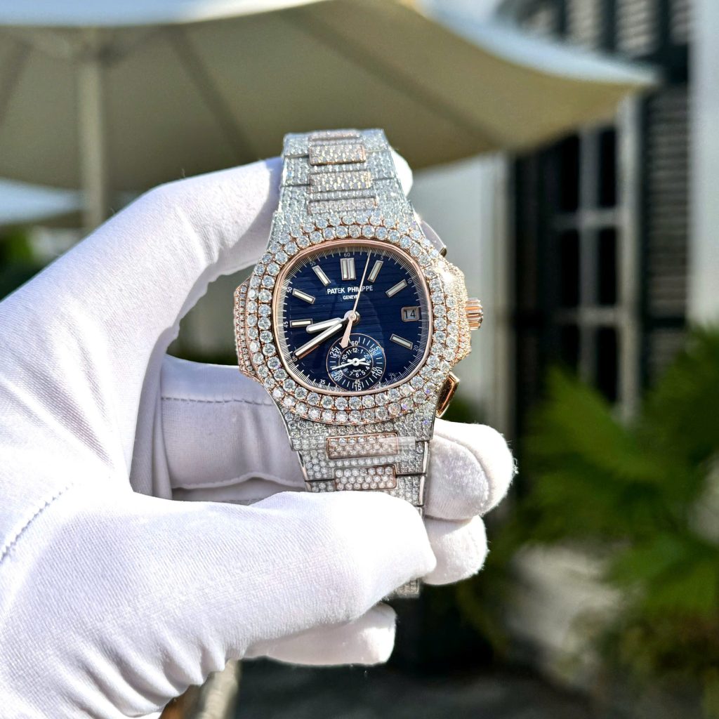 Đồng Hồ Patek Philippe Nautilus 5980 Đính Full Moissanite Hong Kong (2)