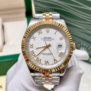 Đồng Hồ Rolex DateJust Fake Máy Cơ Nhật Demi Mặt Trắng 38-41mm (1)